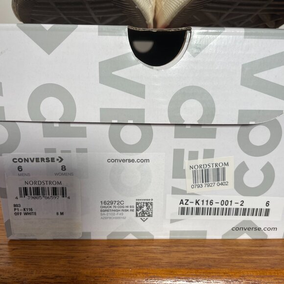 Comme des Garcons PLAY x Converse High-Top Sneakers Men's 6 / Woman's 8 - Picture 10 of 15